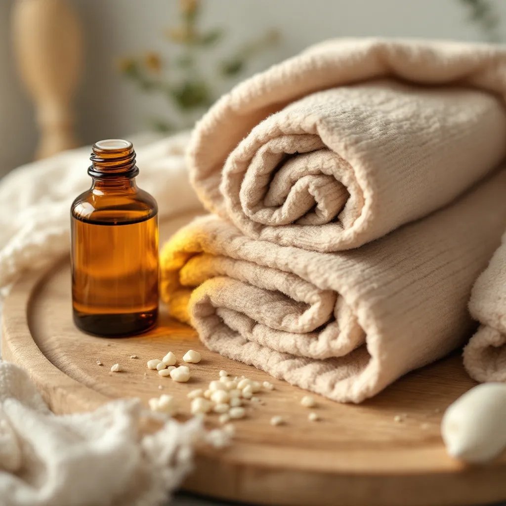 A person with a castor oil heat pack on their abdomen